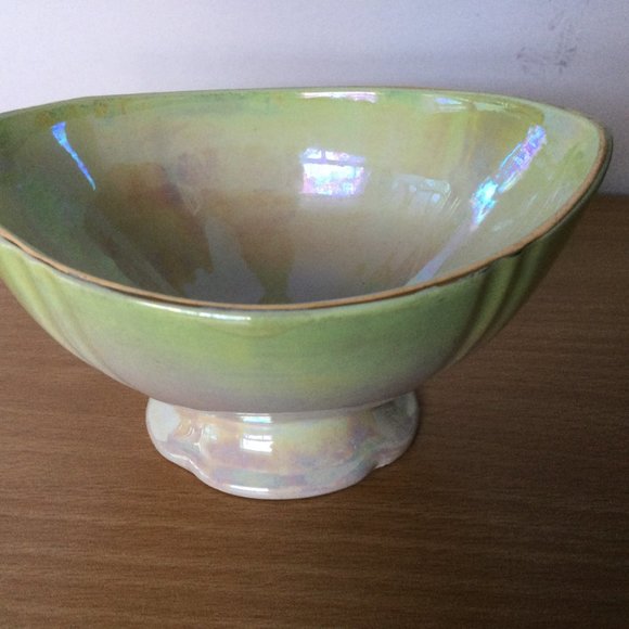 Vintage Royal Winton green lusterware bowl - Picture 4 of 8